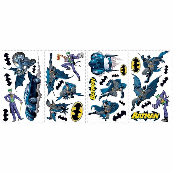 RoomMates 5 in. x 11.5 in. Batman Gotham Guardian 31-Piece Peel and Stick Wall Decals