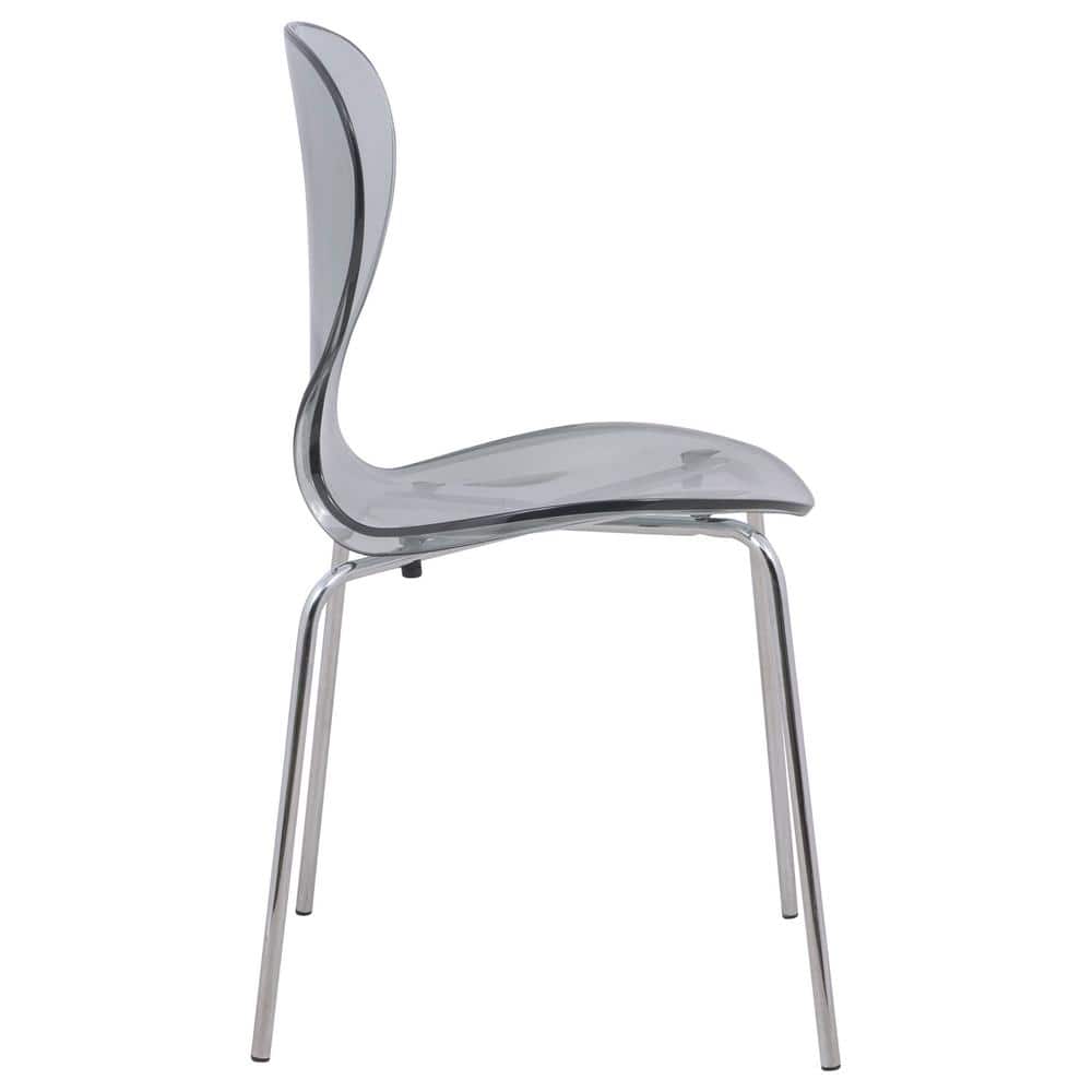 Modern Transparent Black Acrylic Dining Side Chair