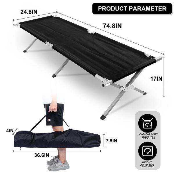 Siavonce Folding Camping Cot with Storage Bag for Adults