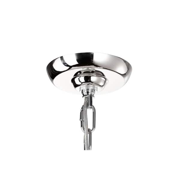 Edvivi Symphony 26 in. 9-Light Chrome Crystal Chandelier, 4-Tier