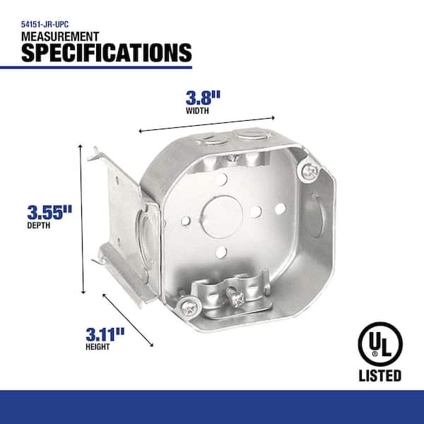 Southwire 4 in. W x 1-1/2 in. D Steel Metallic Octagon Box