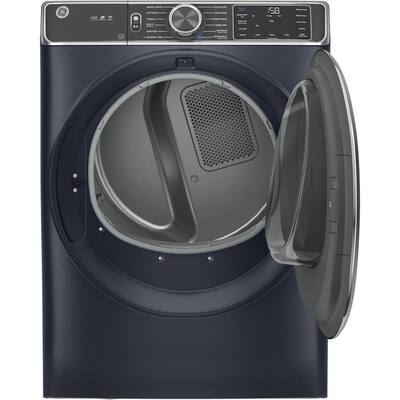 7.8 cu. ft. Smart Sapphire Blue Stackable Gas Dryer with Steam and Sanitize Cycle, ENERGY STAR