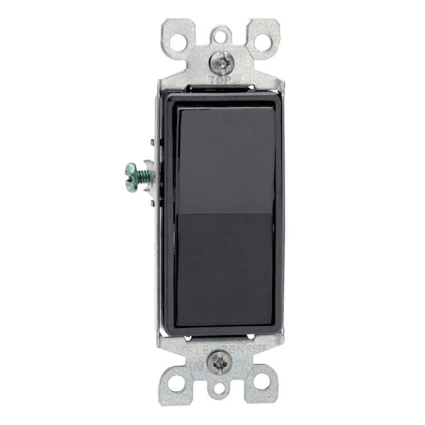 Leviton Decora 15 Amp 3-Way Switch, Black