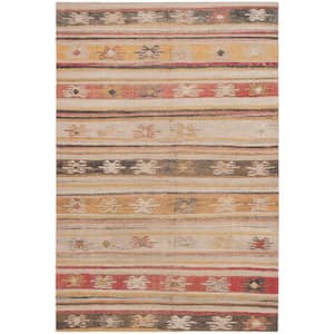 Montage Taupe/Multi 3 ft. x 5 ft. Striped Indoor/Outdoor Patio  Area Rug
