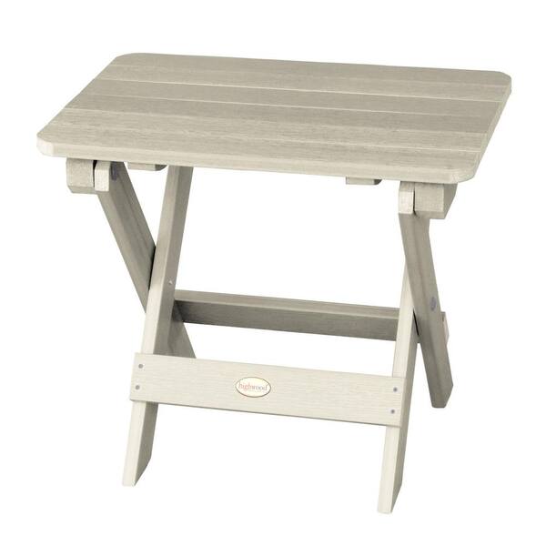 Highwood Adirondack Whitewash Rectangular Recycled Plastic Outdoor