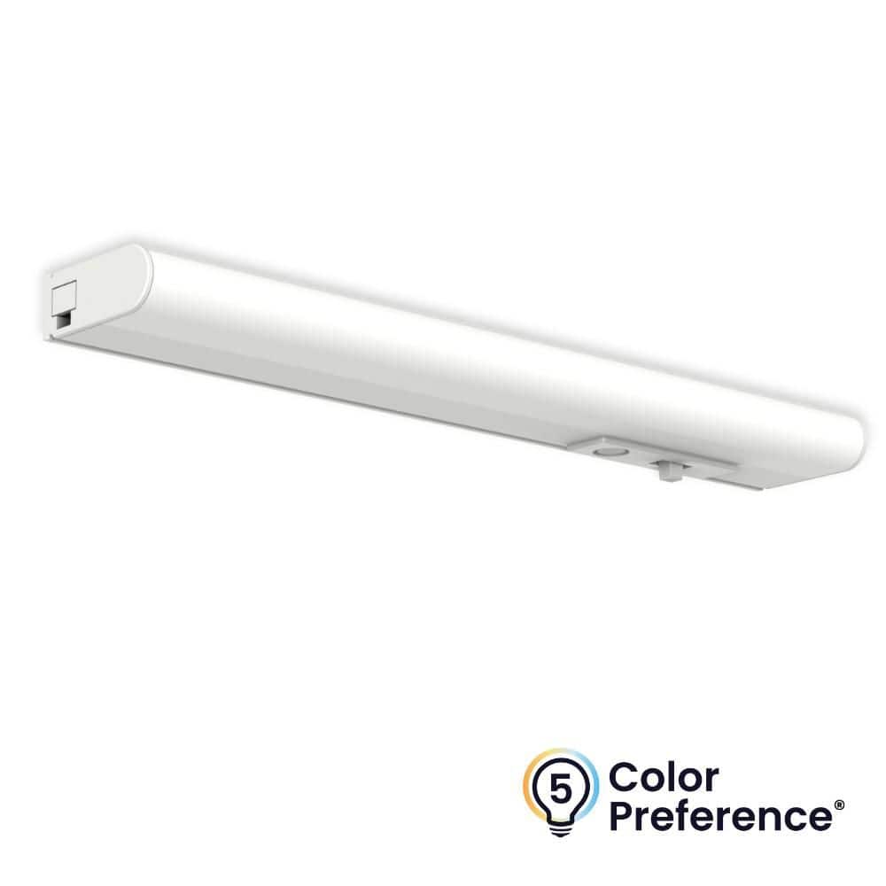 ETI LIGHTING NEXUS 24 in. Plug-in White Integrated LED Linkable
