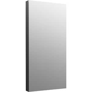 Maxstow 20 in. x 40 in. Surface-Mount Medicine Cabinet with Mirror in Dark Anodized Aluminum