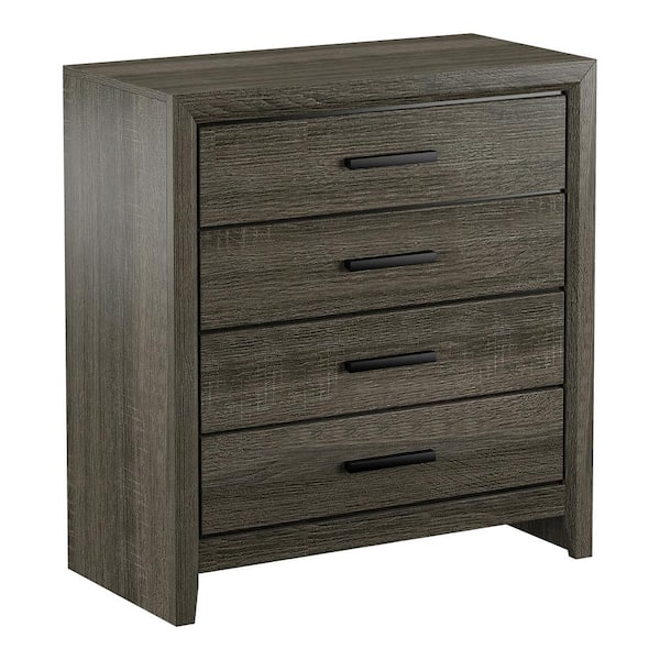 Furniture of America Morningside Gray 4-Drawer 35 in. Chest of Drawers