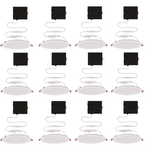6 in. Selectable New Construction and Remodel Ultra Slim Canless Recessed Integrated LED Kit (12-Pack)