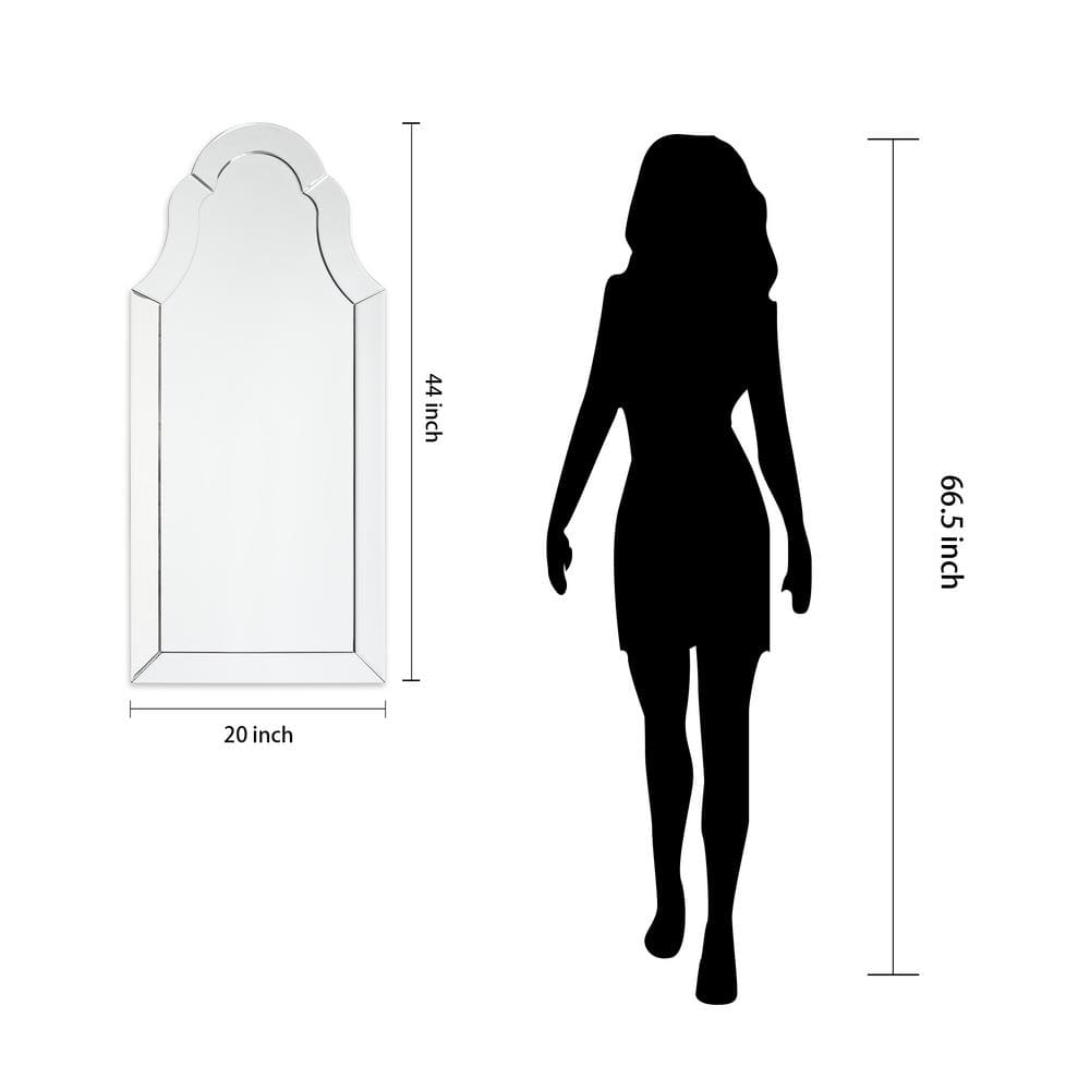 Contemporary Full-Length Beveled Bathroom Vanity Mirror
