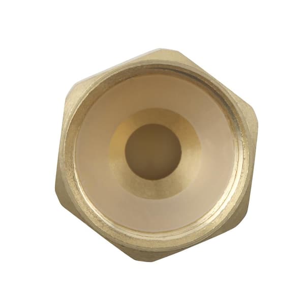 Everbilt 3/8 in. Forged Flare Brass Nut Fitting (2-Pack) 801319