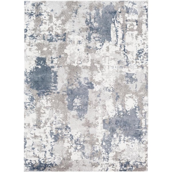 Artistic Weavers Ariana Blue 6 ft. 7 in. x 9 ft. 6 in. Abstract Modern Area Rug