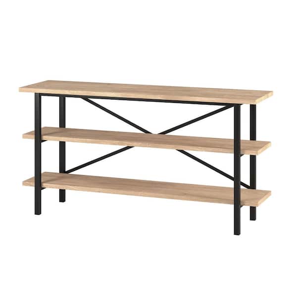 Meyer&Cross Holloway Wood 58 in. TV Stand in White Oak Finish