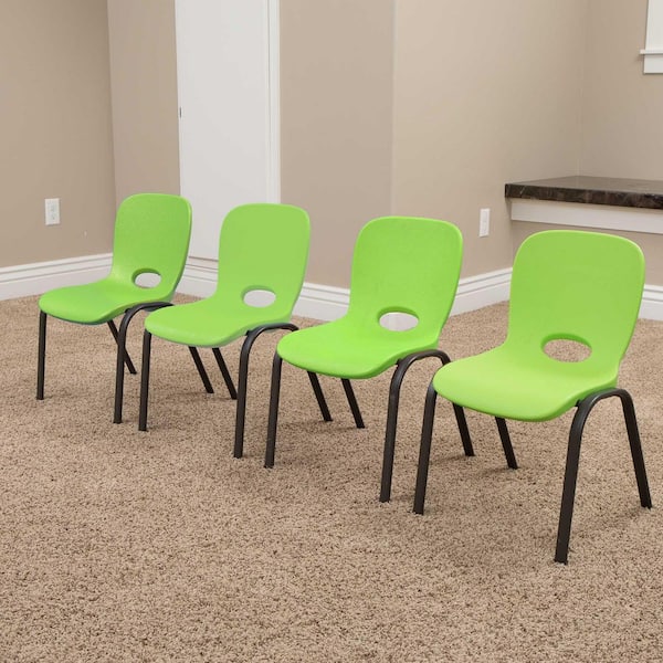 Lime Green Stacking Kids Chair (Set of 13)