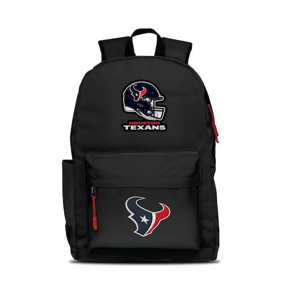 Mojo Houston Texans 2-Logo 17 in. Black Campus Laptop Backpack