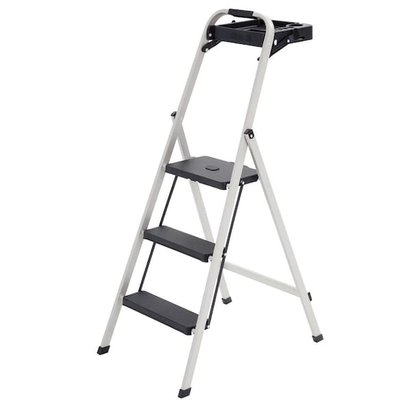 Gorilla Ladders Skinny Mini 3-Step Steel Step Stool, 225 lbs. Load Capacity Type II Duty Rating