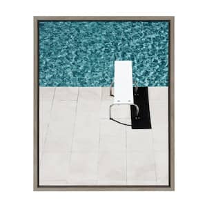 Sylvie "Diving Board" by Amy Peterson Art Studio Framed Canvas Wall Art 18 in. x 24 in.