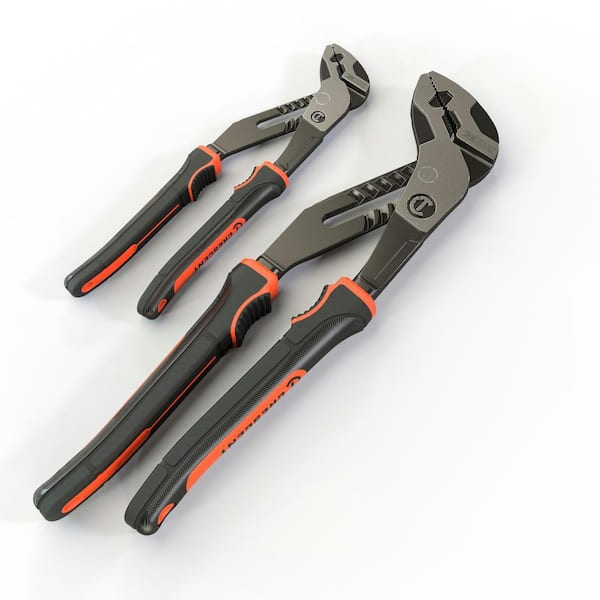 Crescent 8 in. Z2 K9 Straight Jaw Tongue and Groove Dual Material Grip Pliers