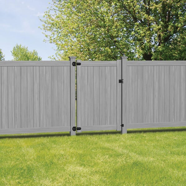 Freedom 5-in W x 5-in L Woodgrain Gray Vinyl Fence Post Cap- Fits Common Post Measurement: 5-in x 5-in