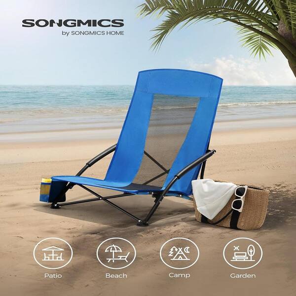 ITOPFOX Portable Blue Metal Folding Beach Chair HDPH032OT080