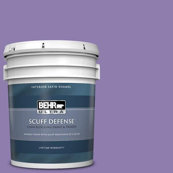 BEHR ULTRA 5 gal. #PPU16-04 Purple Agate Extra Durable Satin Enamel Interior Paint & Primer