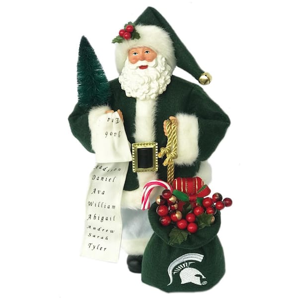 Santa's Workshop 12 in. Michigan State Santa