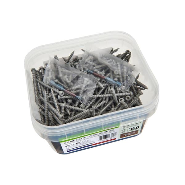 Trex 2-1/2 in. #10 Torx Flat Undercut Pebble Grey and Whidbey Color-Match Deck Screws 350-Count/Box