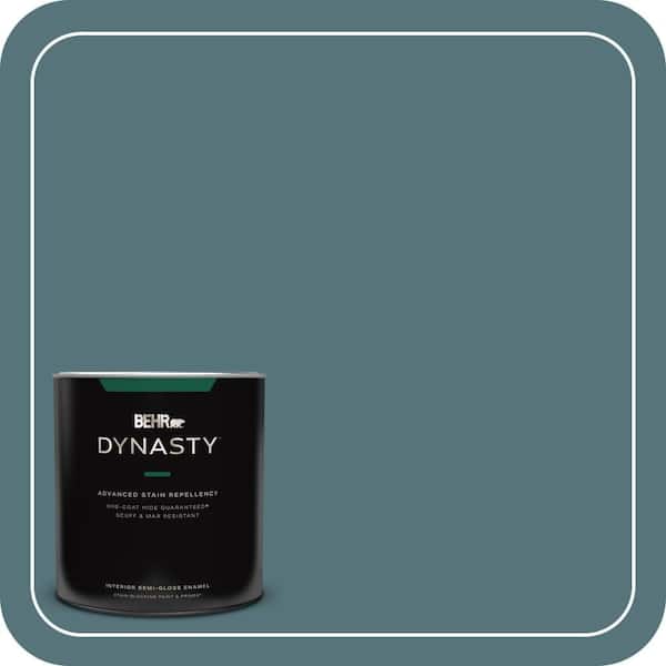 BEHR DYNASTY 1 qt. Home Decorators Collection #HDC-FL15-03 Blue Sage Semi-Gloss Enamel Interior Stain-Blocking Paint & Primer