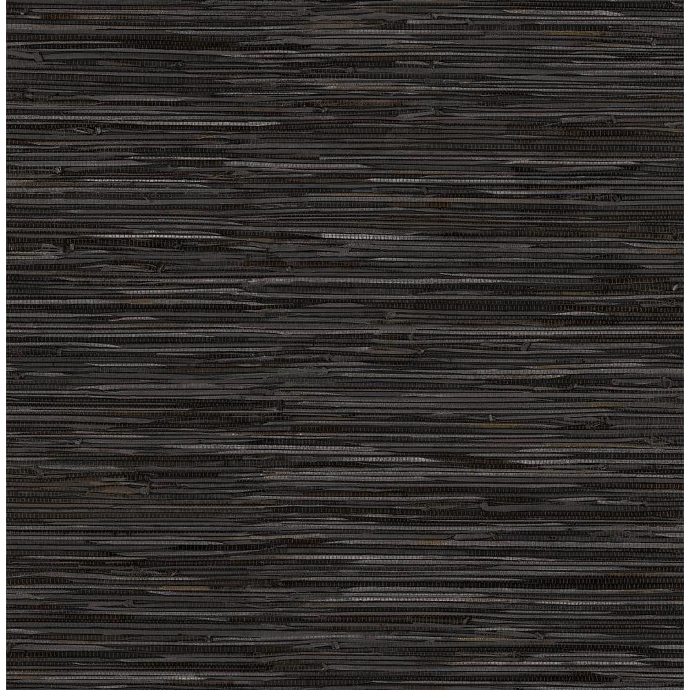 NuWallpaper - Grassweave Black Peel and Stick Wallpaper