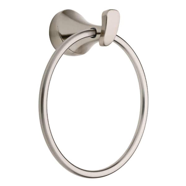 Delta Merge Towel Ring in SpotShield Brushed Nickel