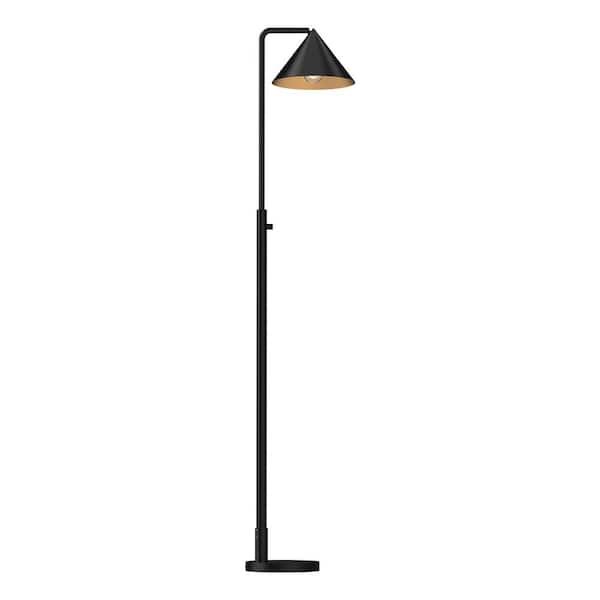 ALORA MOOD Remy 58 in. 1-Light 60-Watt Matte Black Modern Floor Lamp