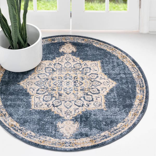 Utopia Helios Navy Blue 8' 0 x 8' 0 Area Rug