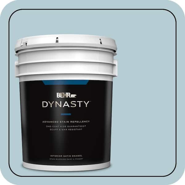 BEHR DYNASTY 5 gal. #530E-3 Sonata Satin Enamel Interior Stain-Blocking Paint and Primer