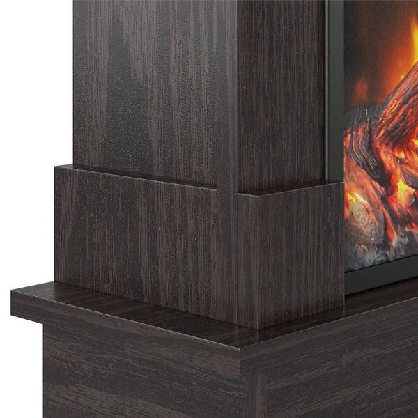 Ameriwood Home Exeter 31.65 in. Freestanding Electric Fireplace with Mantel  in Espresso HD82905 - The Home Depot