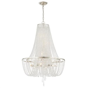 Arcadia 9-Light Antique Silver Chandelier