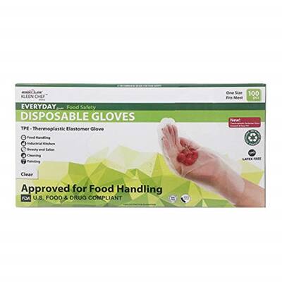 X-Long 11 in. Disposable Food Handling Long Cuff TPE Gloves (100 per Box)