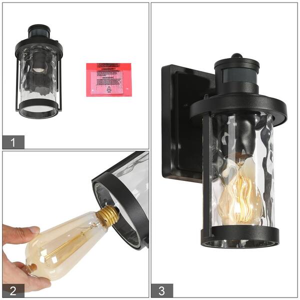 Flame Lantern - Water Glass - Photocell & Motion Sensor - BZ