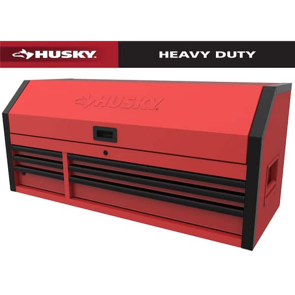 Heavy-Duty 52 in. W x 20 in. D 6-Drawer Matte Red Steel Top Tool Chest