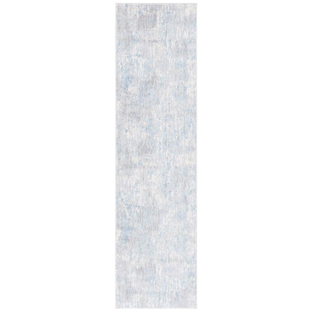 Lagoon 2 ft. x 8 ft. Blue/Gray Stamped High-Low Runner Rug price history on PriceWatchPro