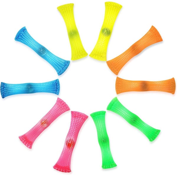 Mesh and Marble Fidget Toys-Slide Push Squeeze Stress Relieve Anti-Anxiety for Adults and Kids (10-Pack)