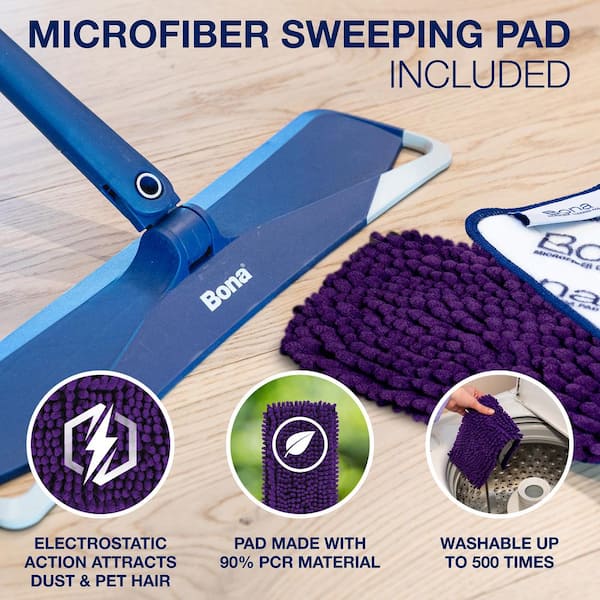 Bona 16.5 in. Microfiber Pet System Flat Mop WM710013614 The