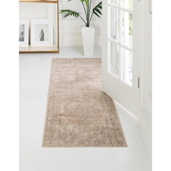 Portland Collection Area Rug - Woodburn (2 ft. 2 in. x 12 ft. Runner Ivory/Beige)