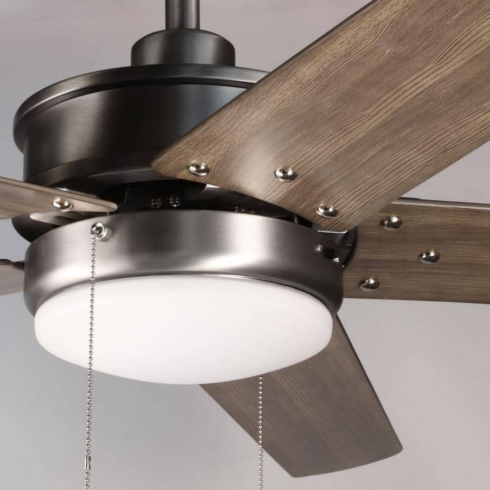 Whirl 60" Antique Nickel Ceiling Fan with LED Light and Remote