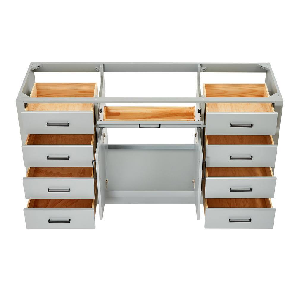 Hepburn 66" Gray Pine Single Freestanding Vanity Base