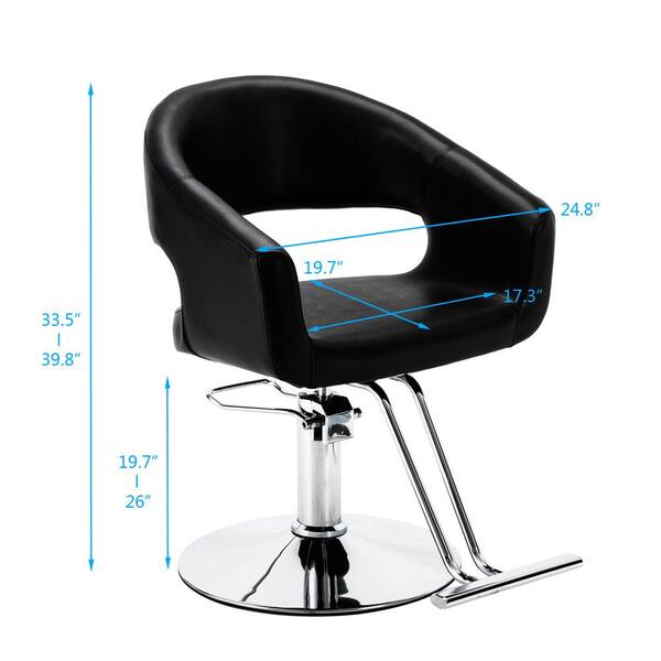 Winado Black Classic Hydraulic Barber Chair Salon Chair Hair Spa Beauty  Styling Salon Equipment 173375319197 - The Home Depot