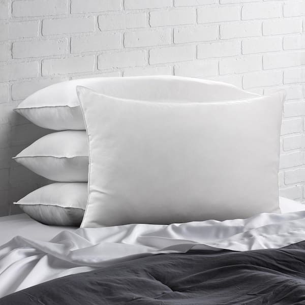 Ella Jayne Signature Plush Firm Allergy-Resistant Down Alternative Side/Back Sleeper Pillow, Set of 4 - Queen, White