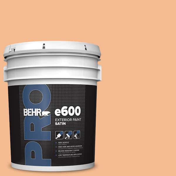 BEHR PRO 5 gal. #270D-4 Brandy Butter Satin Exterior Paint