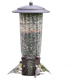 17.5 in. Tall Brown Max Large Wild Bird Feeder, Squirrel Resistant Bird Feeder with Weight Activated Perch
