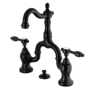 Tudor Bridge 8 in. Widespread 2-Handle Bathroom Faucet in Oil Rubbed Bronze