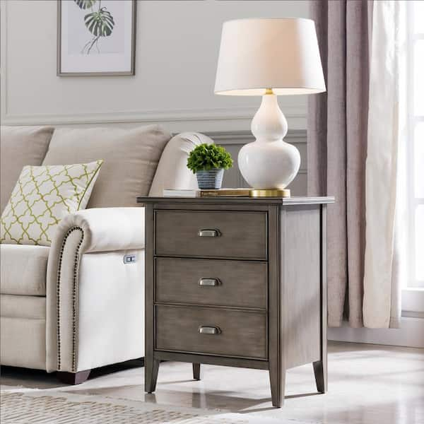 Leick Home Laurent Collection Hardwood Bedroom Night Stand with Top ...